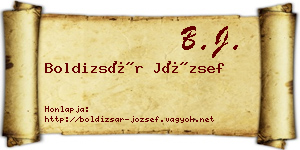 Boldizsár József névjegykártya