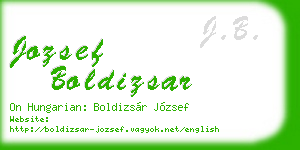 jozsef boldizsar business card