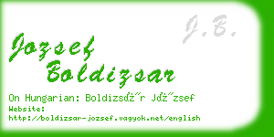 jozsef boldizsar business card